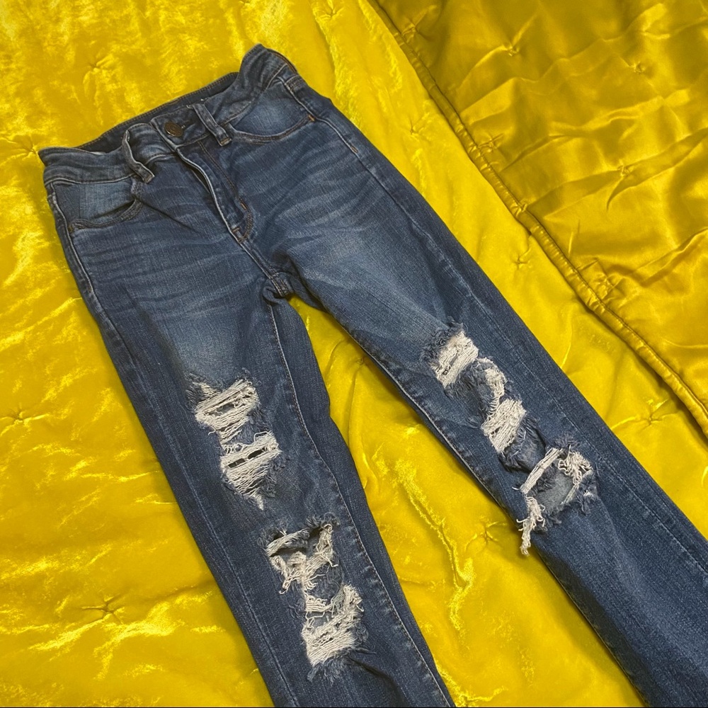 Distressed American Eagle Skinny Jeans